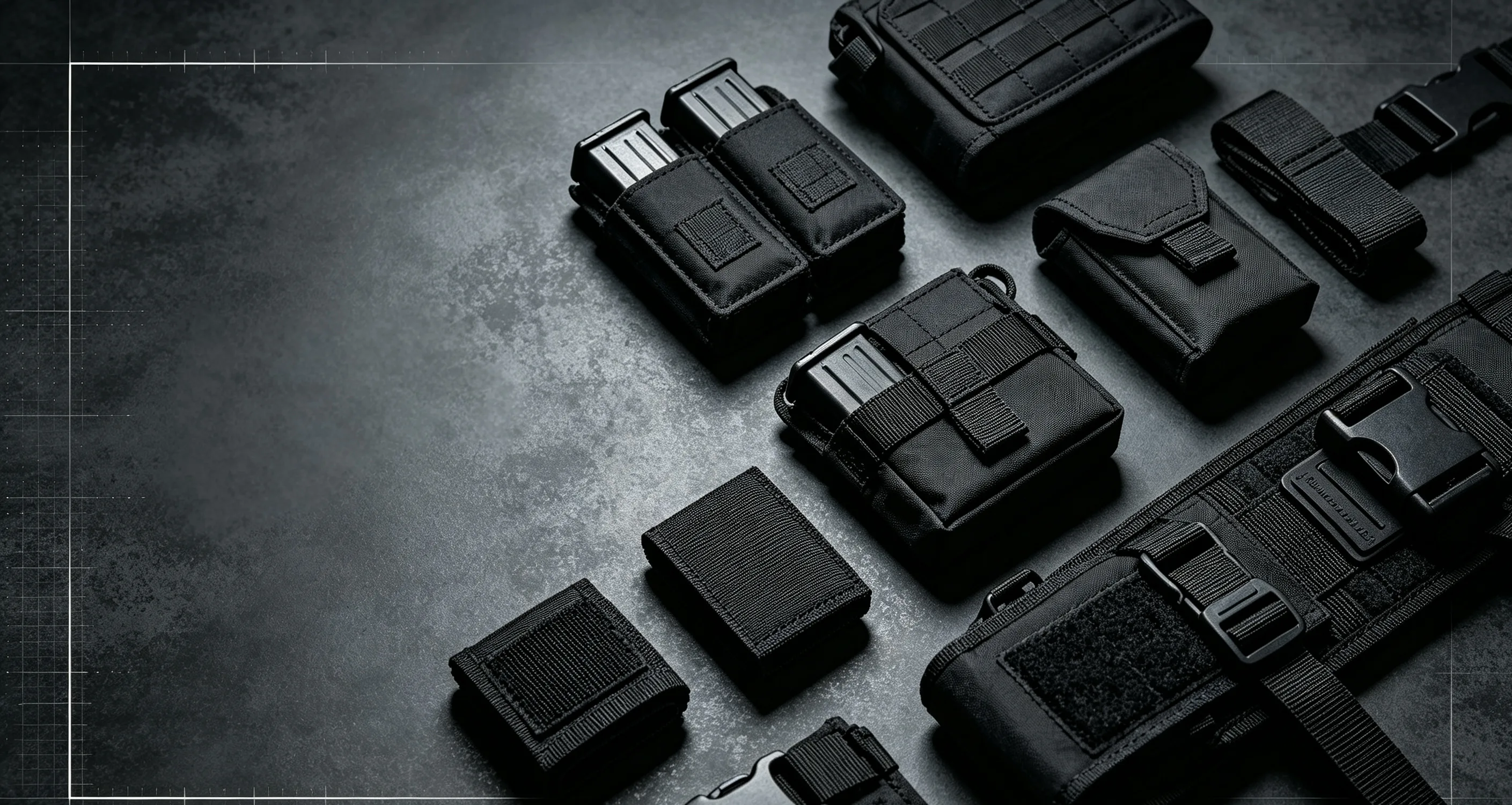MOLLE attachment components and tactical hardware accessories