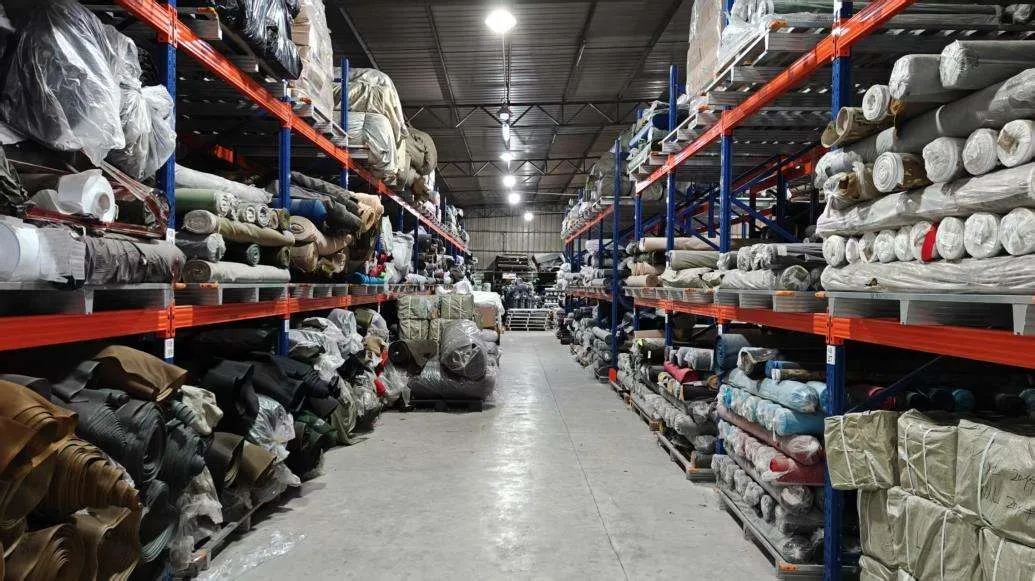 Material storage and fabric cutting section of Vegasecurity tactical gear manufacturing plant