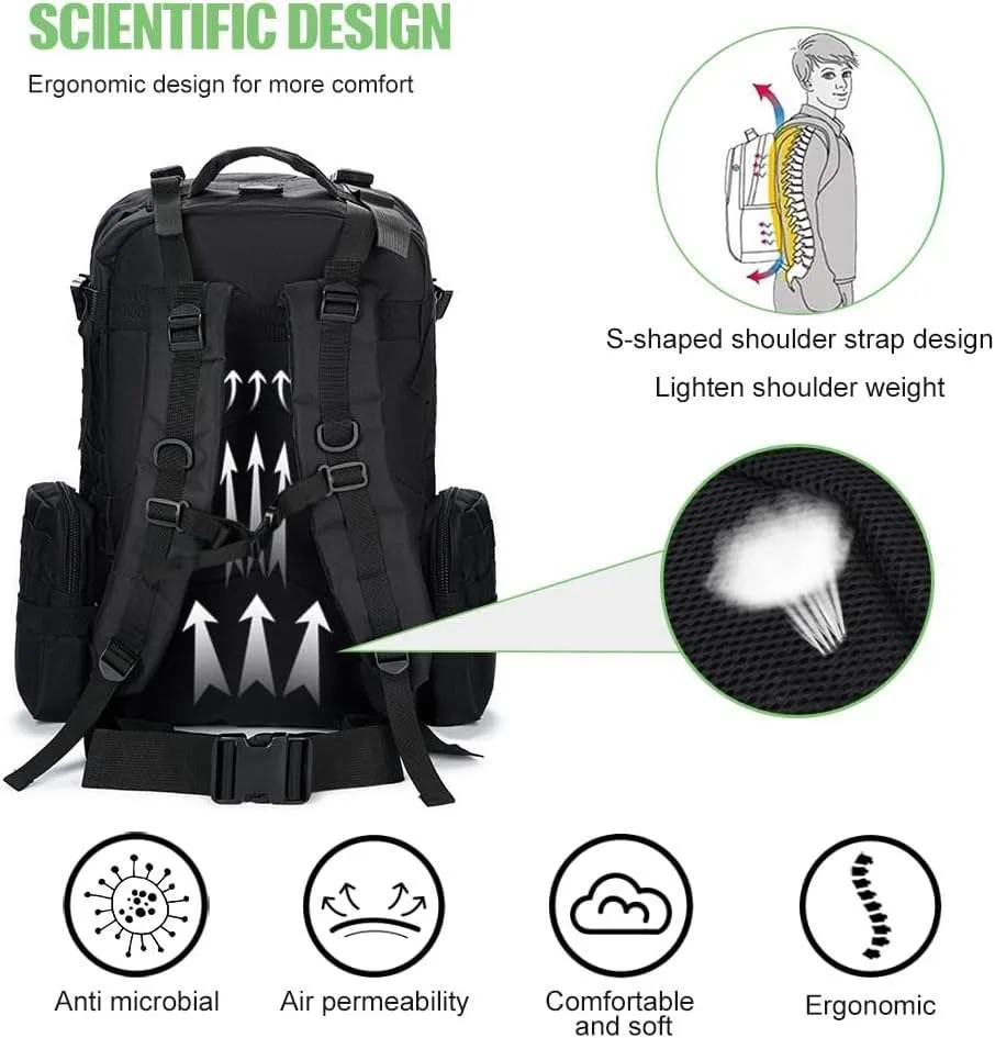 Factory Large Denim Tactical Backpack Unisex