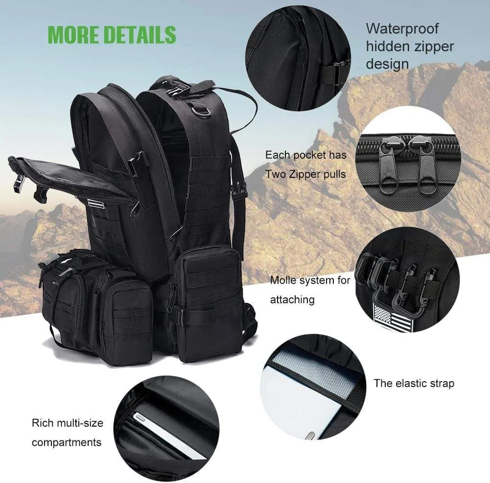 Factory Large Denim Tactical Backpack Unisex