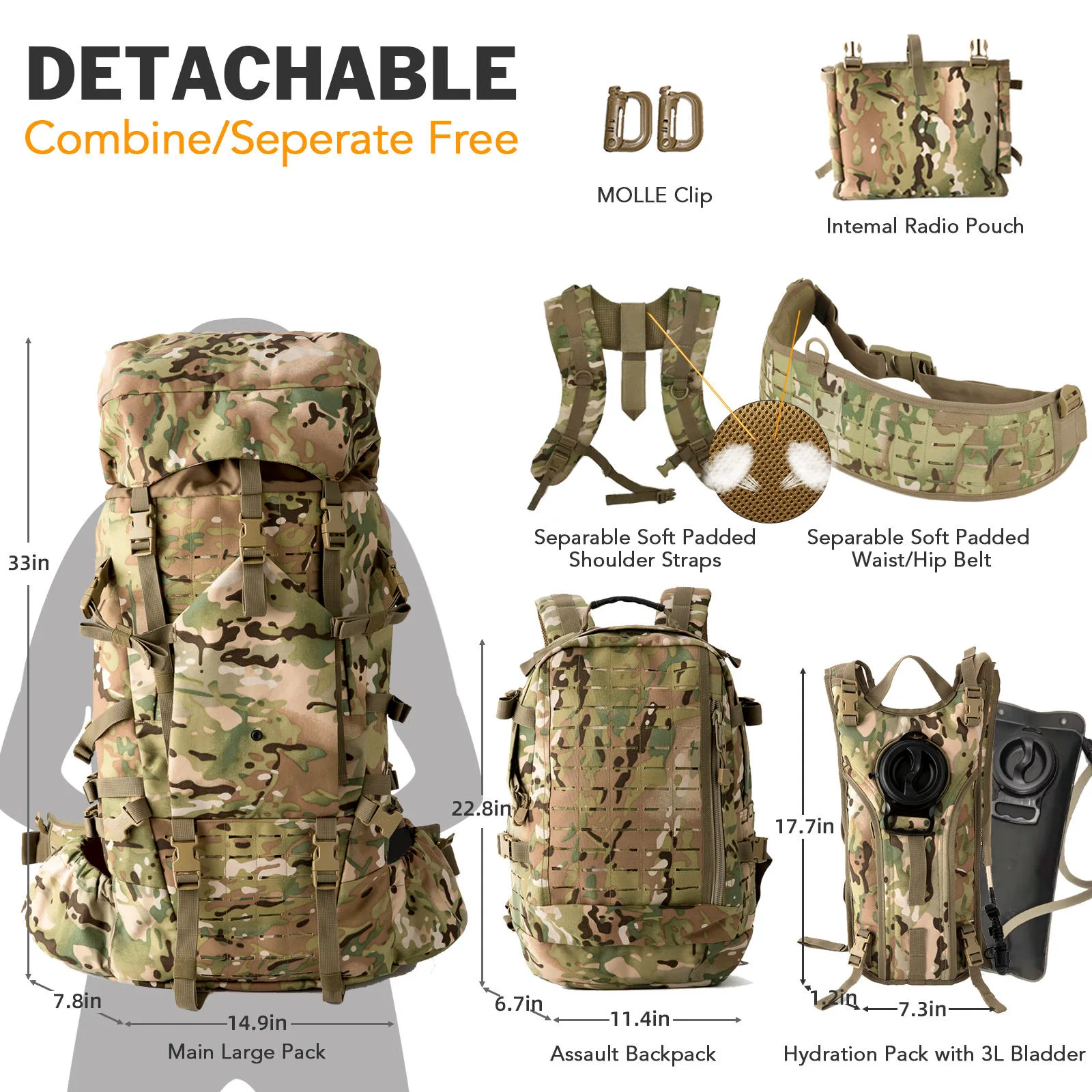 Wholesale Assault Pack Hydration Pack Tactical