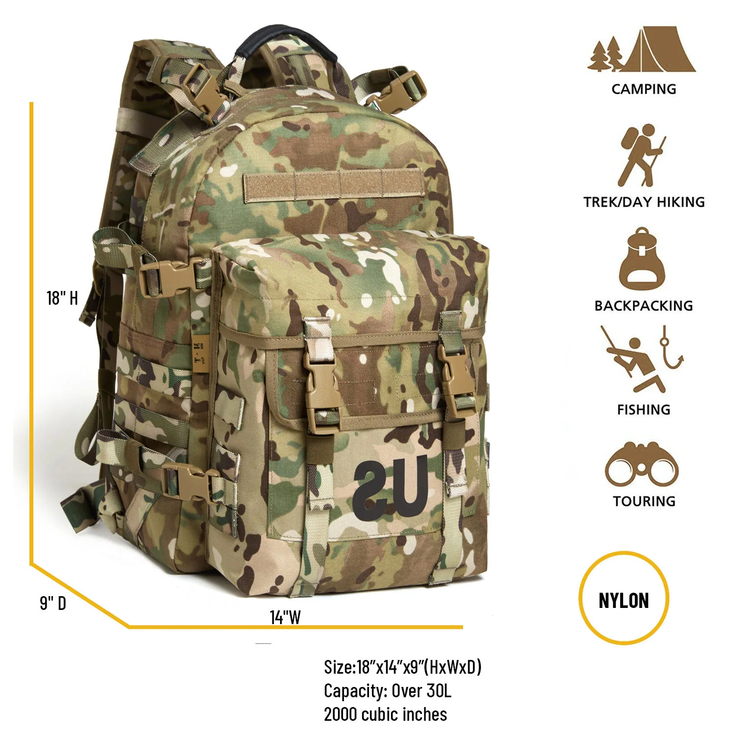 Wholesale Camouflage Assault Backpack MOLLE 2