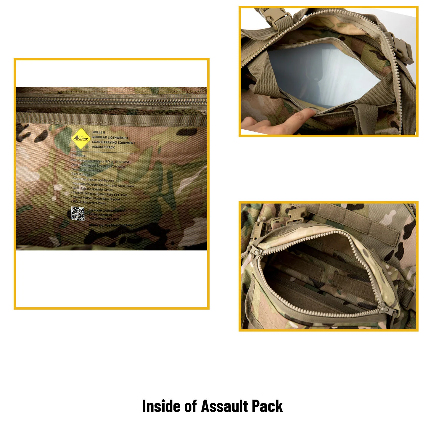 Wholesale Camouflage Assault Backpack MOLLE 2