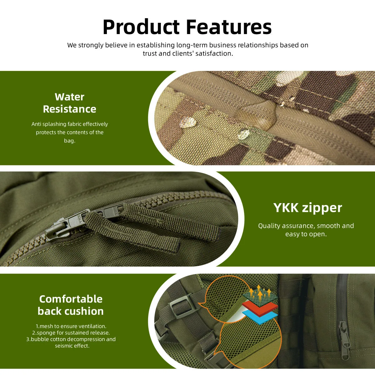 Factory 55L Survival Assault Pack MOLLE Custom