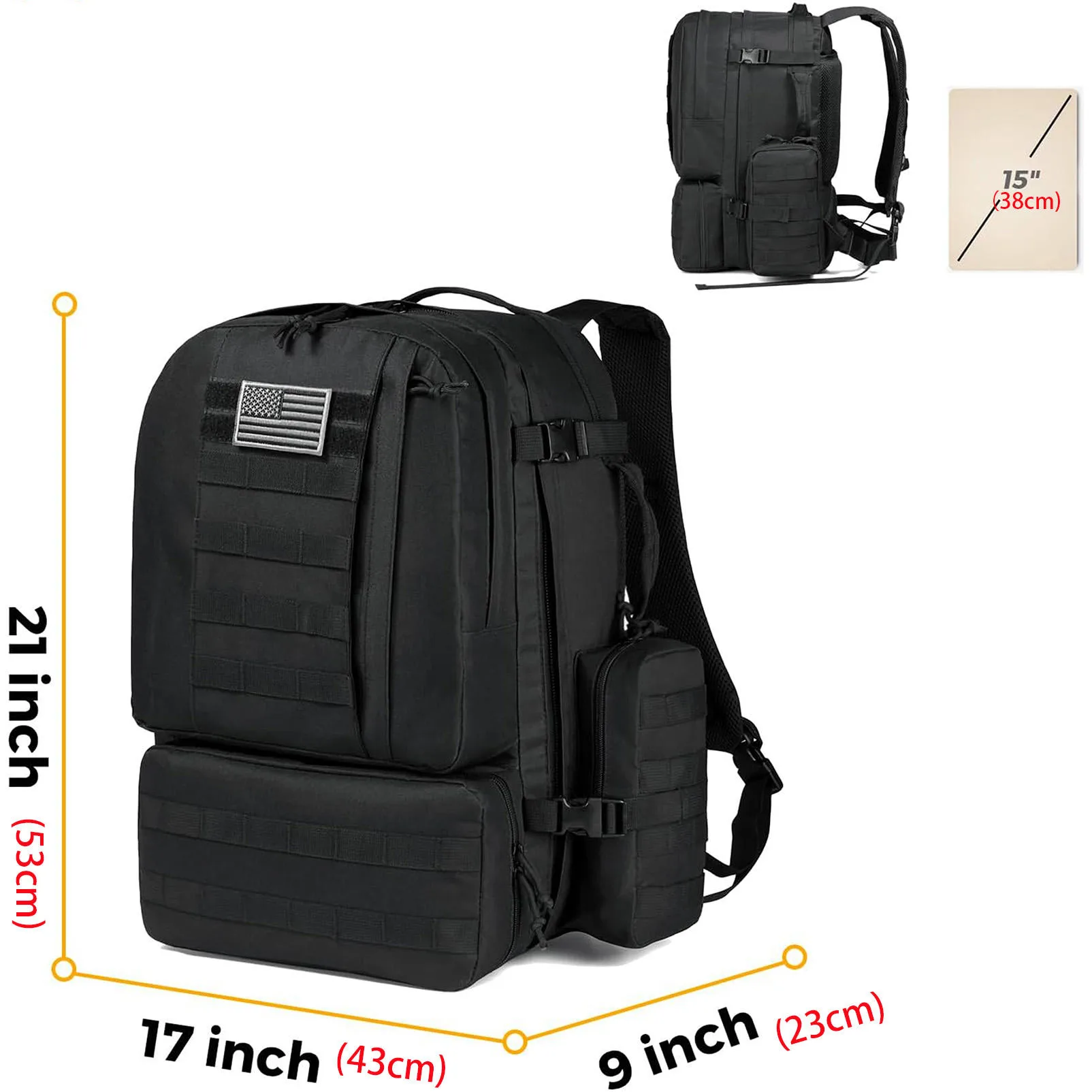 Wholesale Waterproof Tactical 3 Day MOLLE Pack