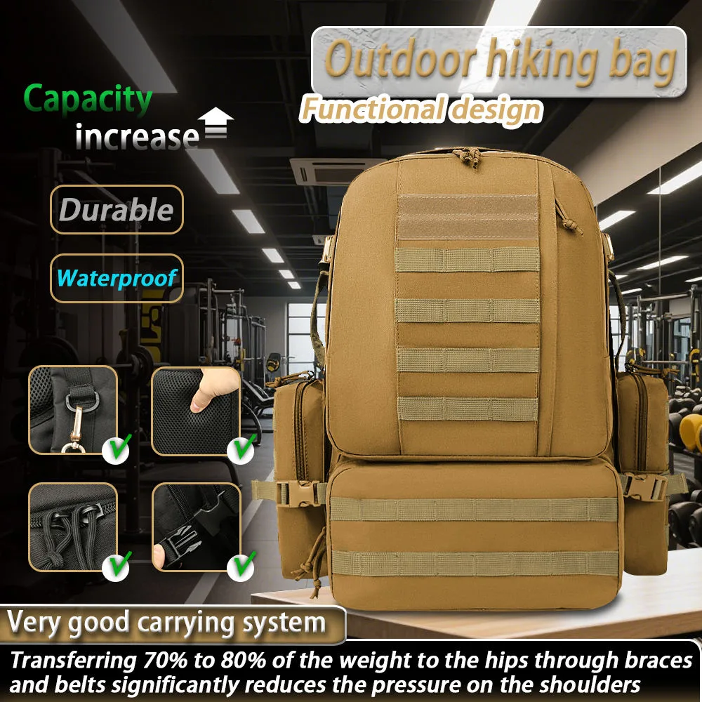 Factory Custom Logo 60L 3 Day Assault Backpack