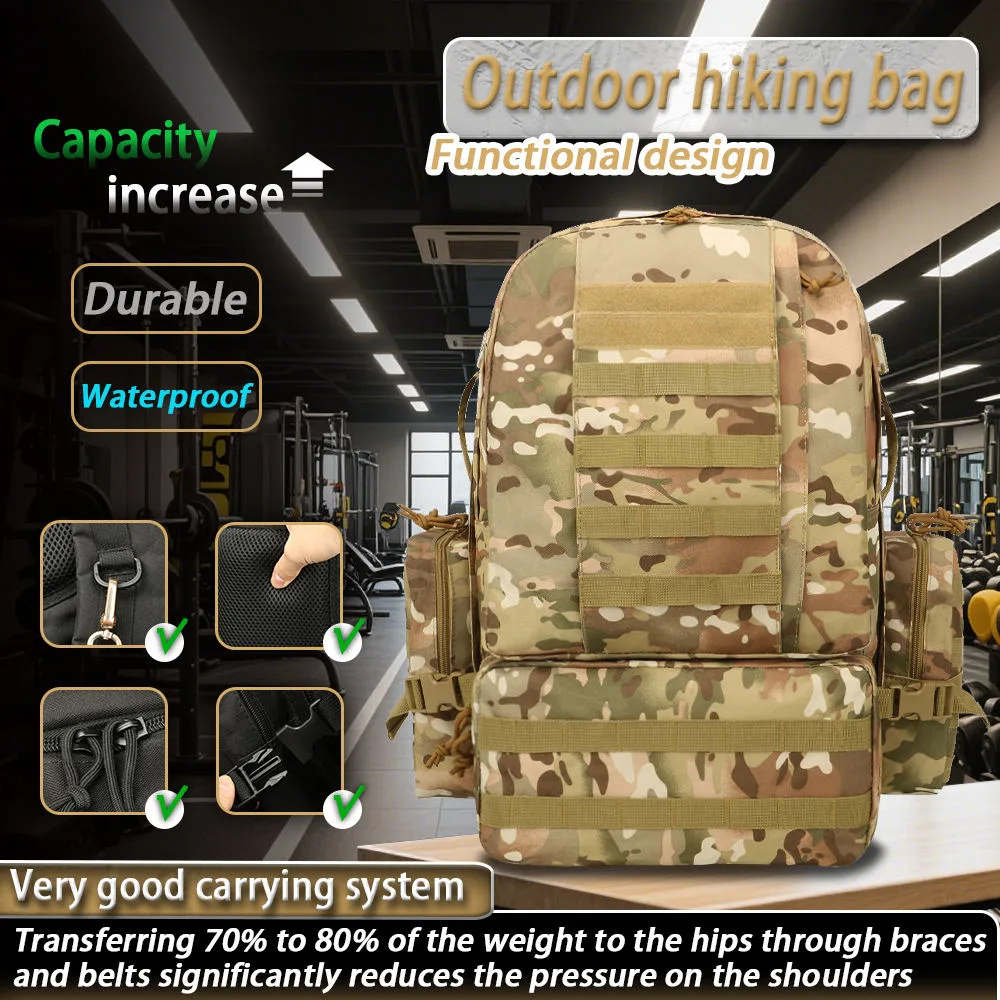 Factory Custom Logo 60L 3 Day Assault Backpack