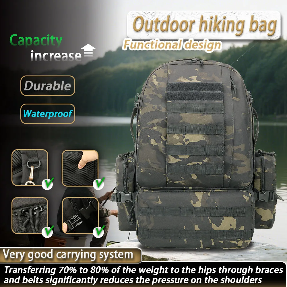 Factory Custom Logo 60L 3 Day Assault Backpack