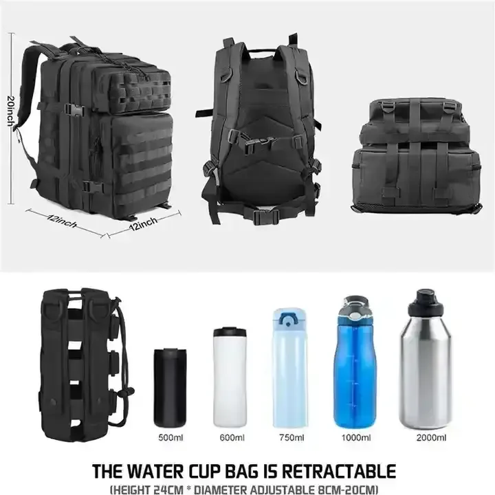 Custom MOLLE Tactical Backpack Water Resistant