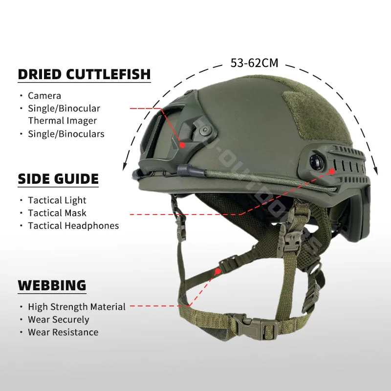 Custom Green Tactical Helmet OEM Manufacturer
