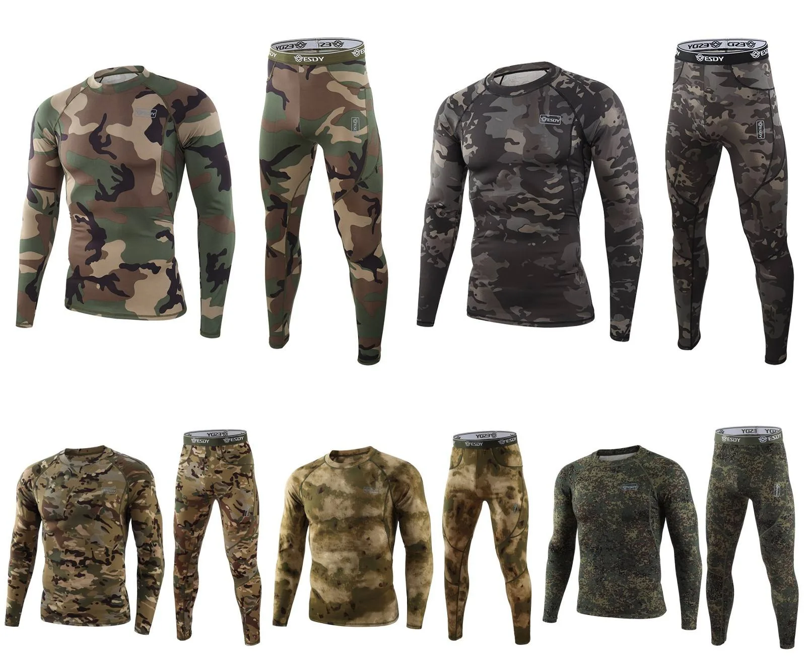 Wholesale Jungle Camo Winter Base Layer
