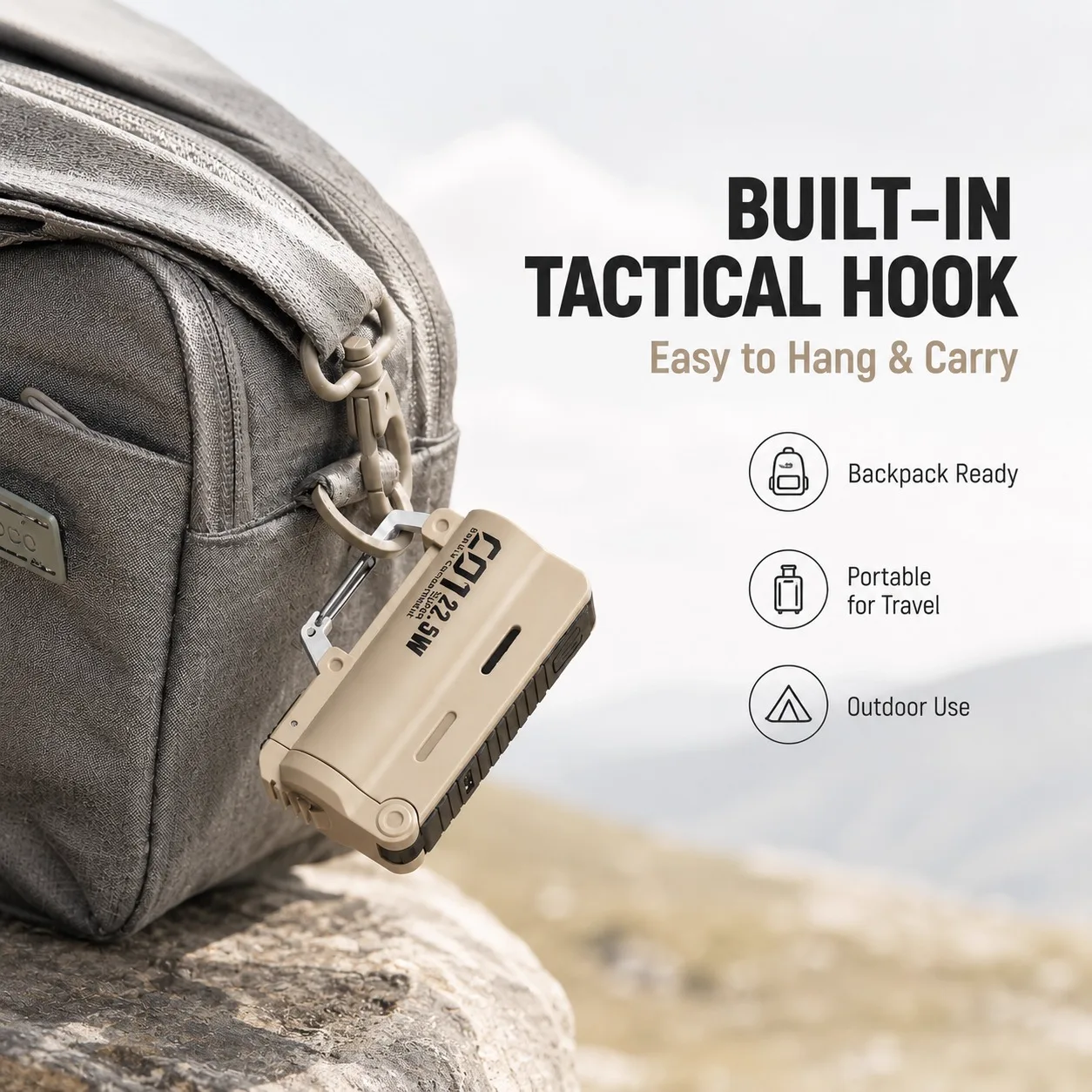 Tactical 21700 Power Bank Carabiner Factory