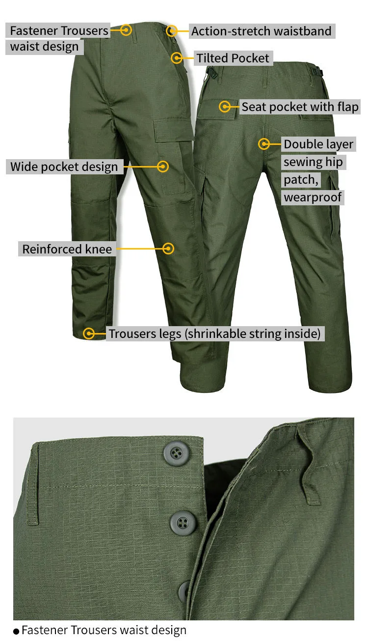 Olive Green 4 Pockets BDU Suit Wholesale