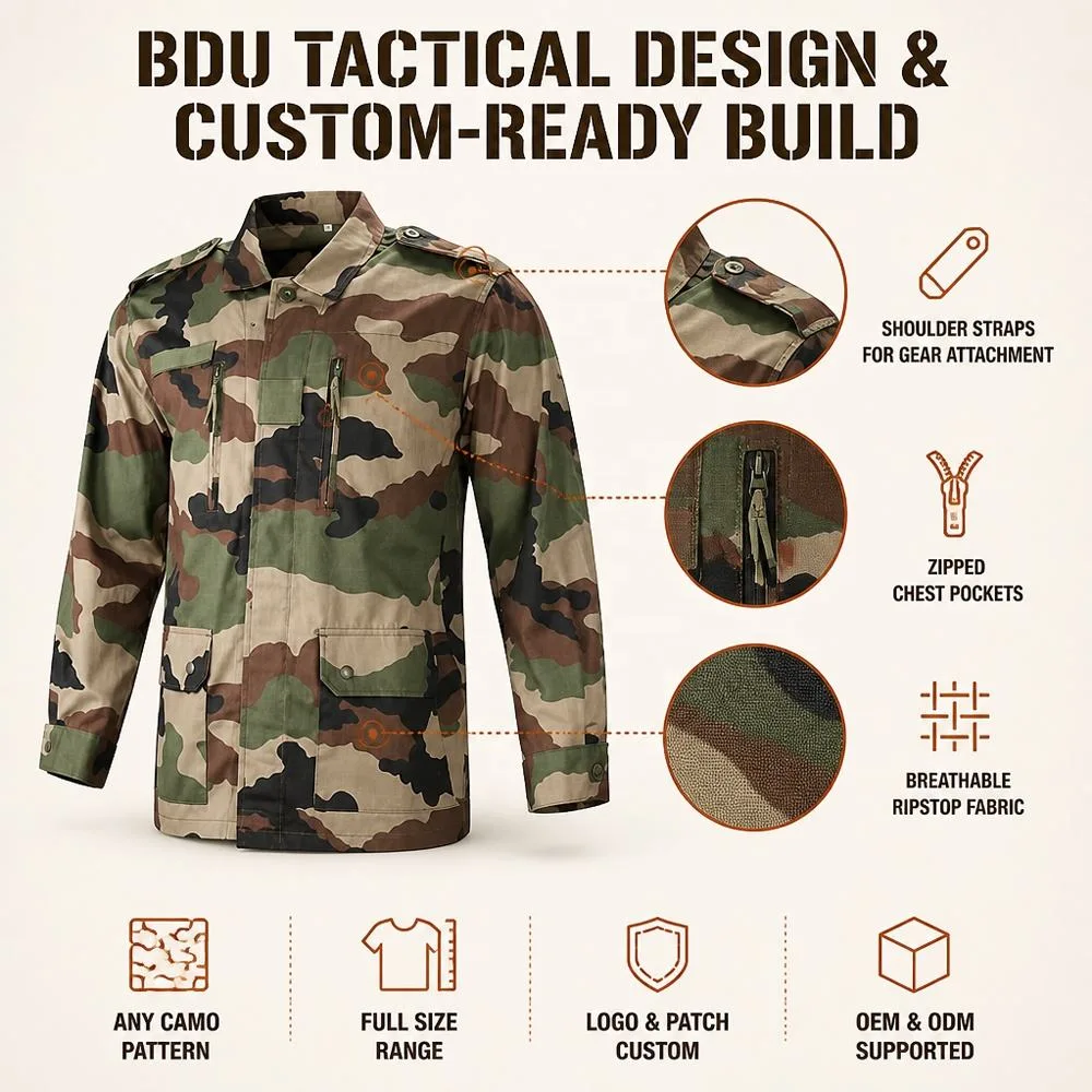 French Camo Tactical Uniform Factory Supplier