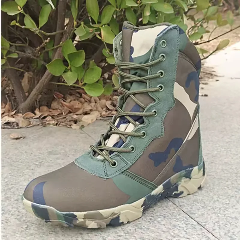 High Top Camo Training Combat Boots Supplier