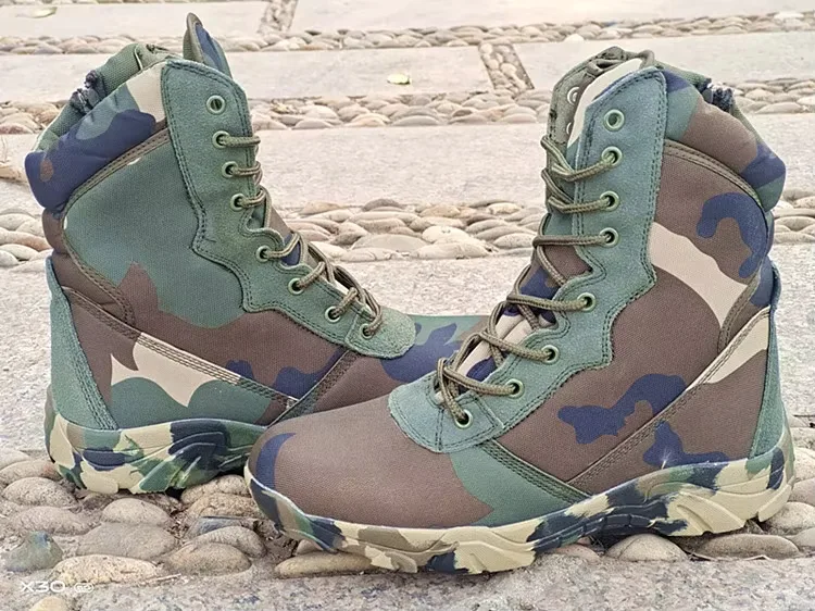 High Top Camo Training Combat Boots Supplier