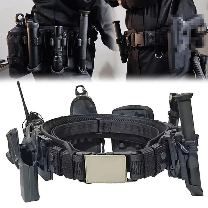 Tactical Belt with Waist Pack Set Multifunctional