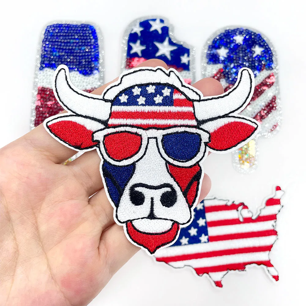 USA Flag 3D Nonwoven Felt Patch Wholesale
