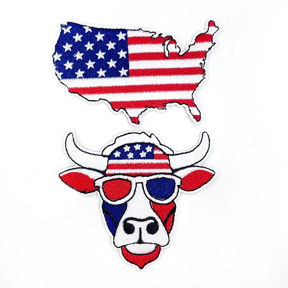 USA Flag 3D Nonwoven Felt Patch Wholesale