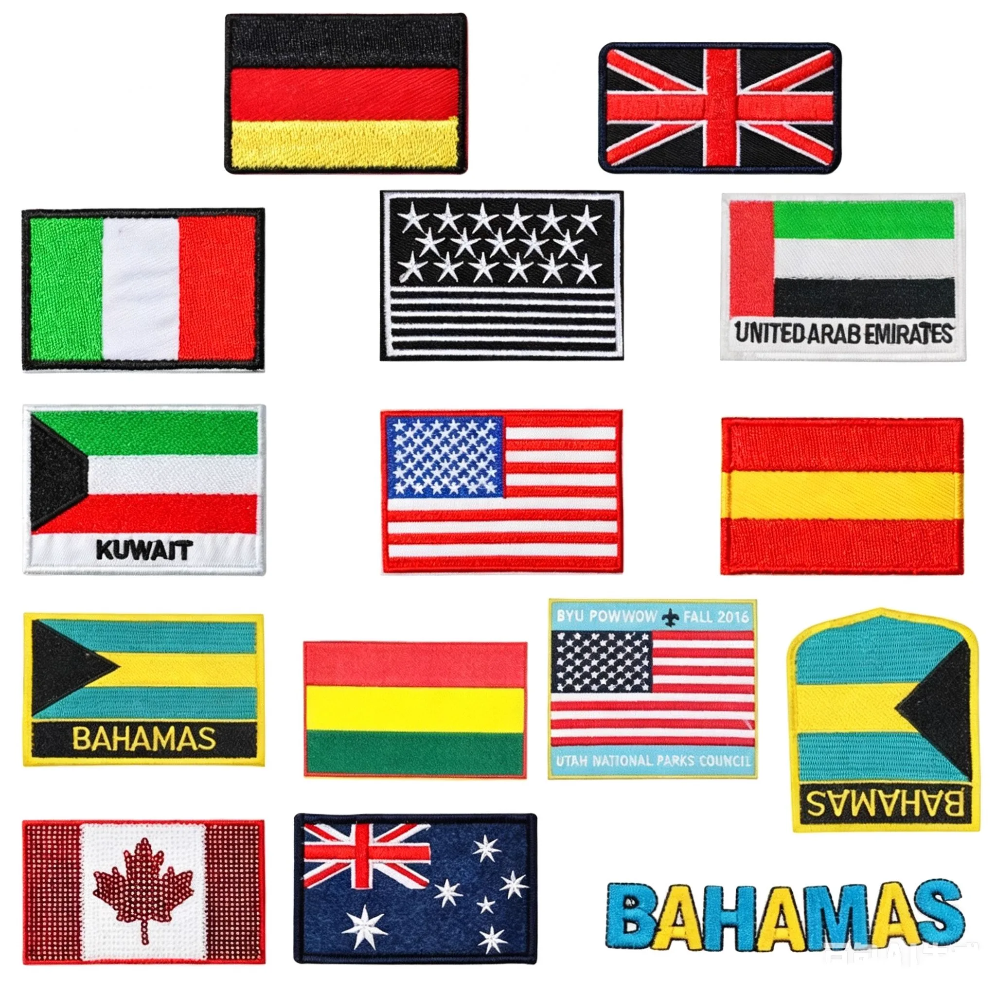 Country Flag Iron On Patches Wholesale Custom