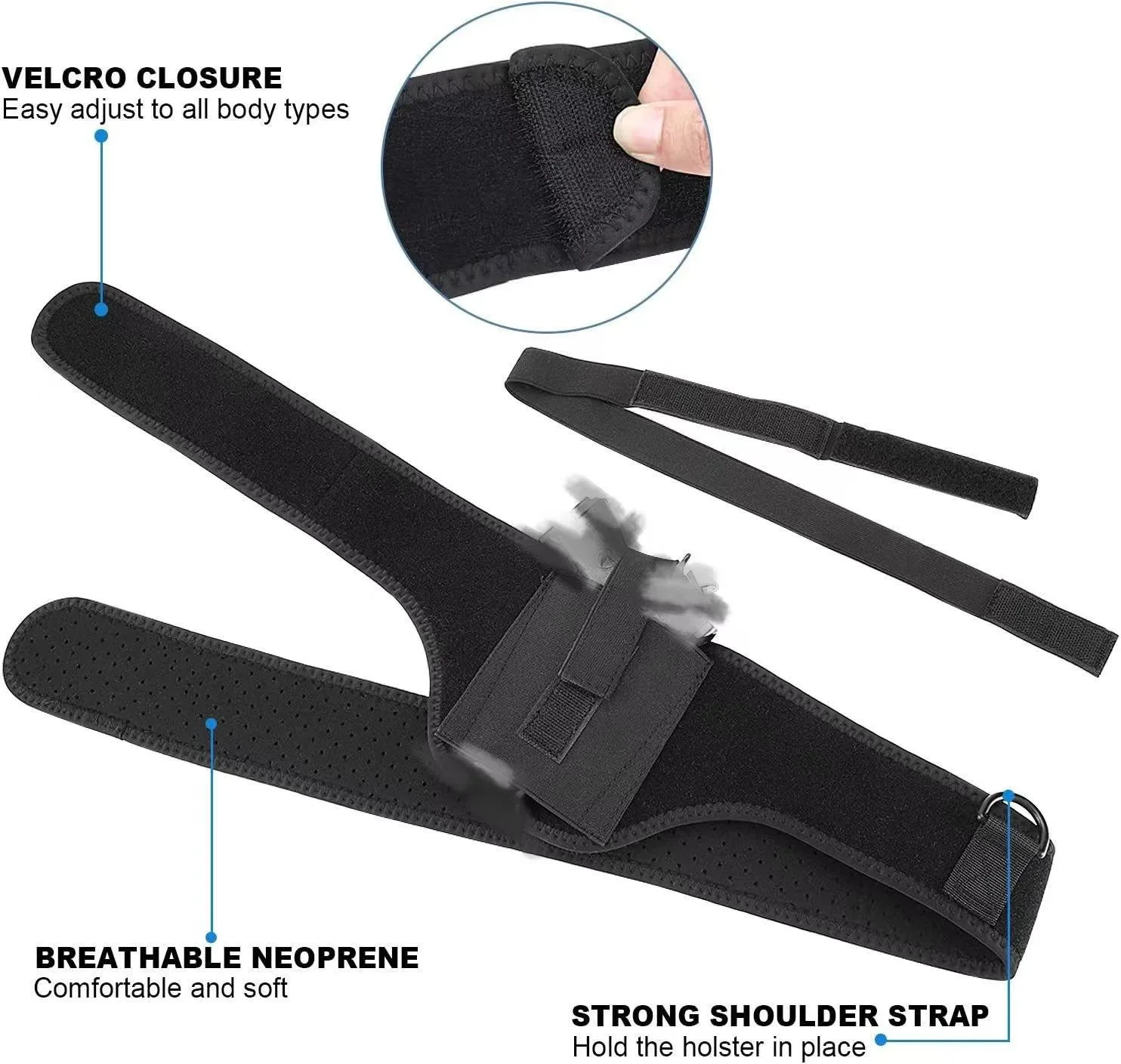 Deep Concealment Shoulder Holster Neoprene OEM
