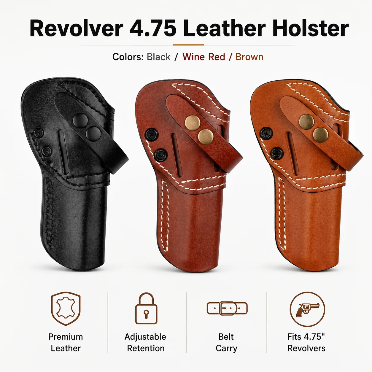 Premium Leather Concealed Revolver Holster OEM