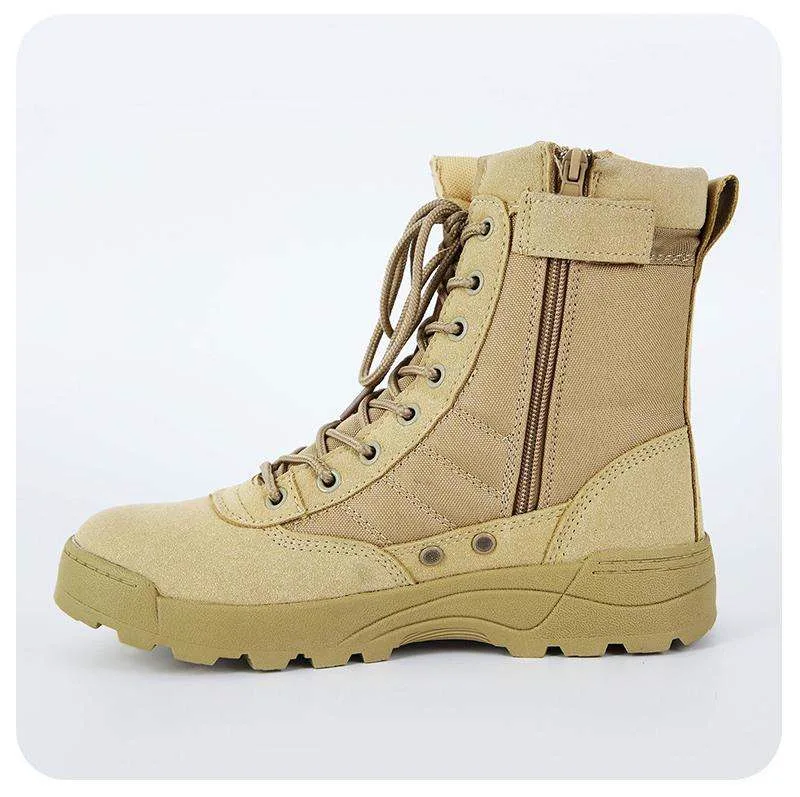 Breathable Cowhide Combat Boots Wholesale