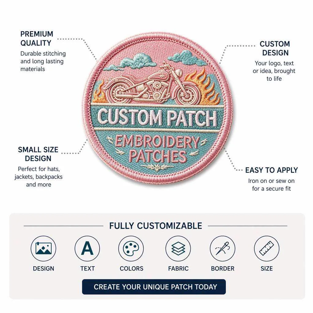 Custom Embroidered Felt Name Patch Wholesale