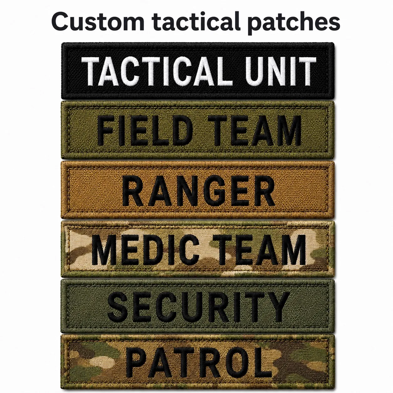 Camo Embroidered Name Tape Wholesale Factory
