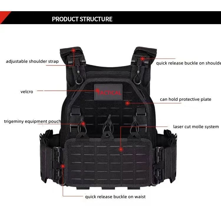 Heavy Duty 1000D Gray Plate Carrier Wholesale