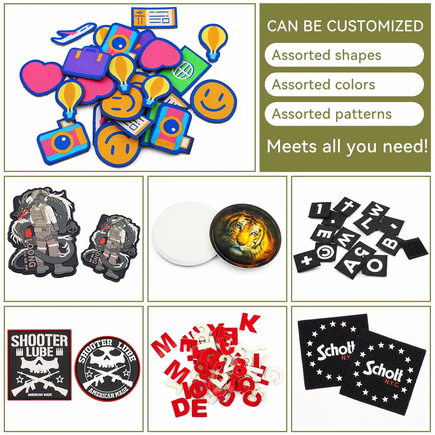 PVC Embroidered Patch Hook Loop Wholesale