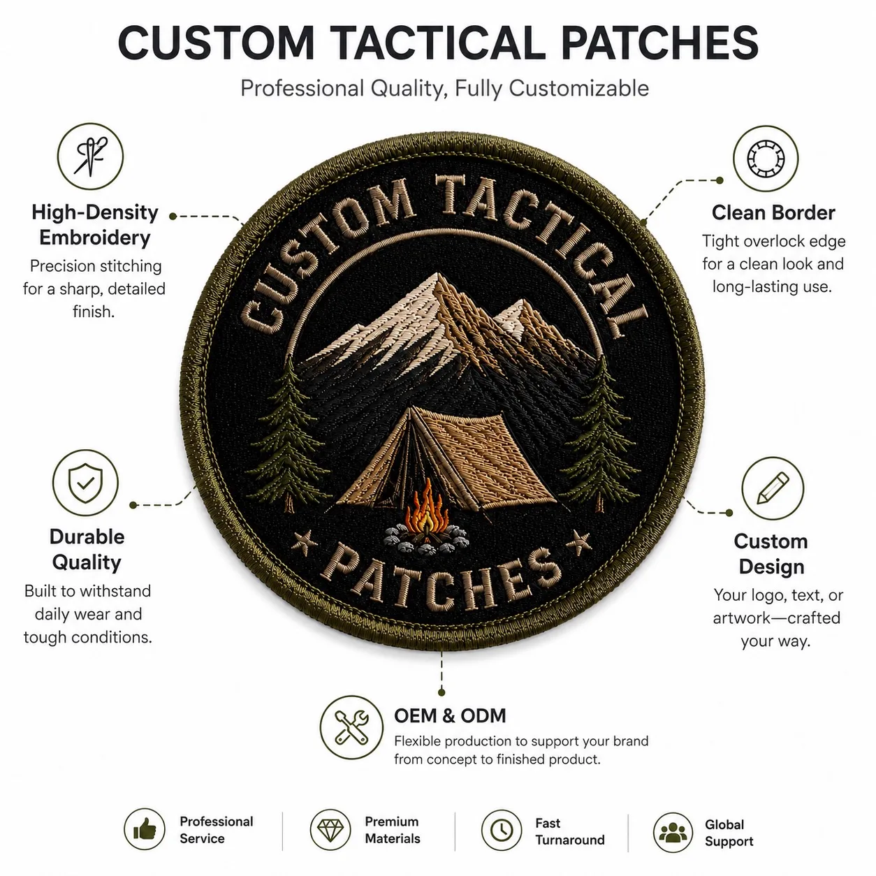 Tactical Camping Patch Custom Wholesale