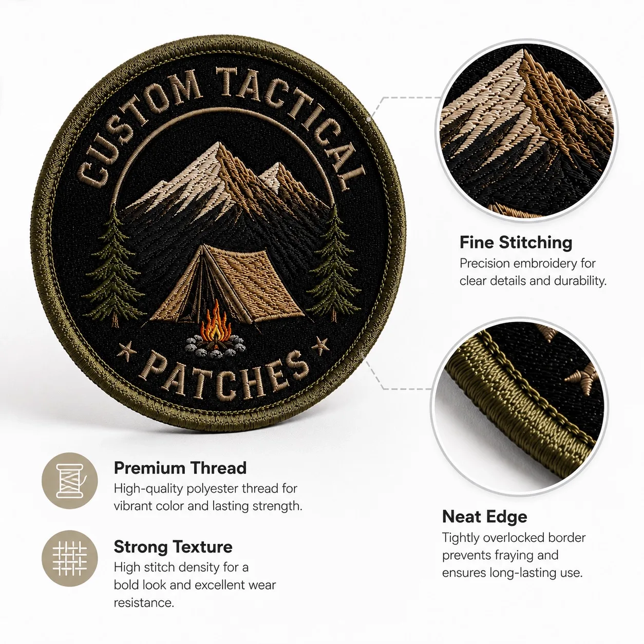 Tactical Camping Patch Custom Wholesale