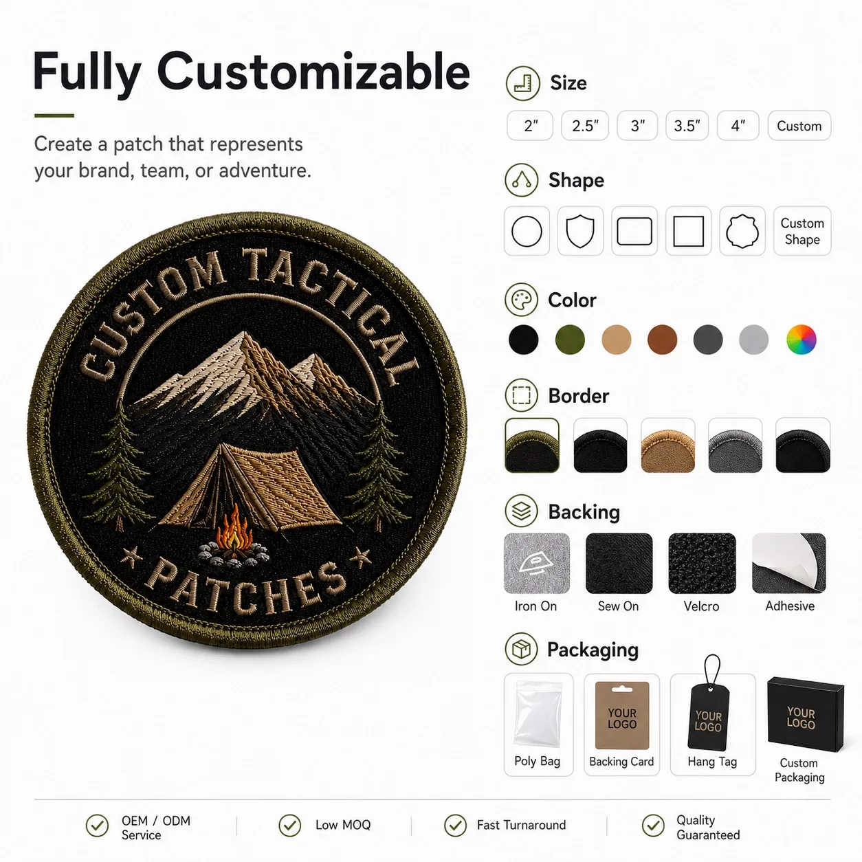 Tactical Camping Patch Custom Wholesale